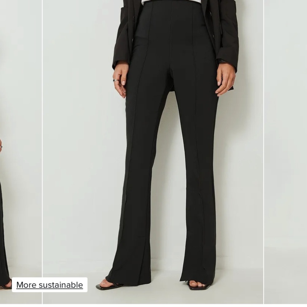 Slit Detailed Flared Pants